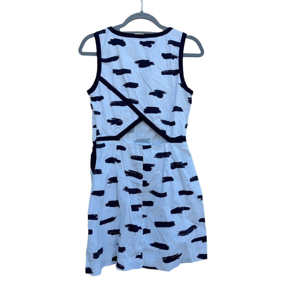 Banana Republic White & Black‎ Mini Dress, Back Cut Out, Sz 6